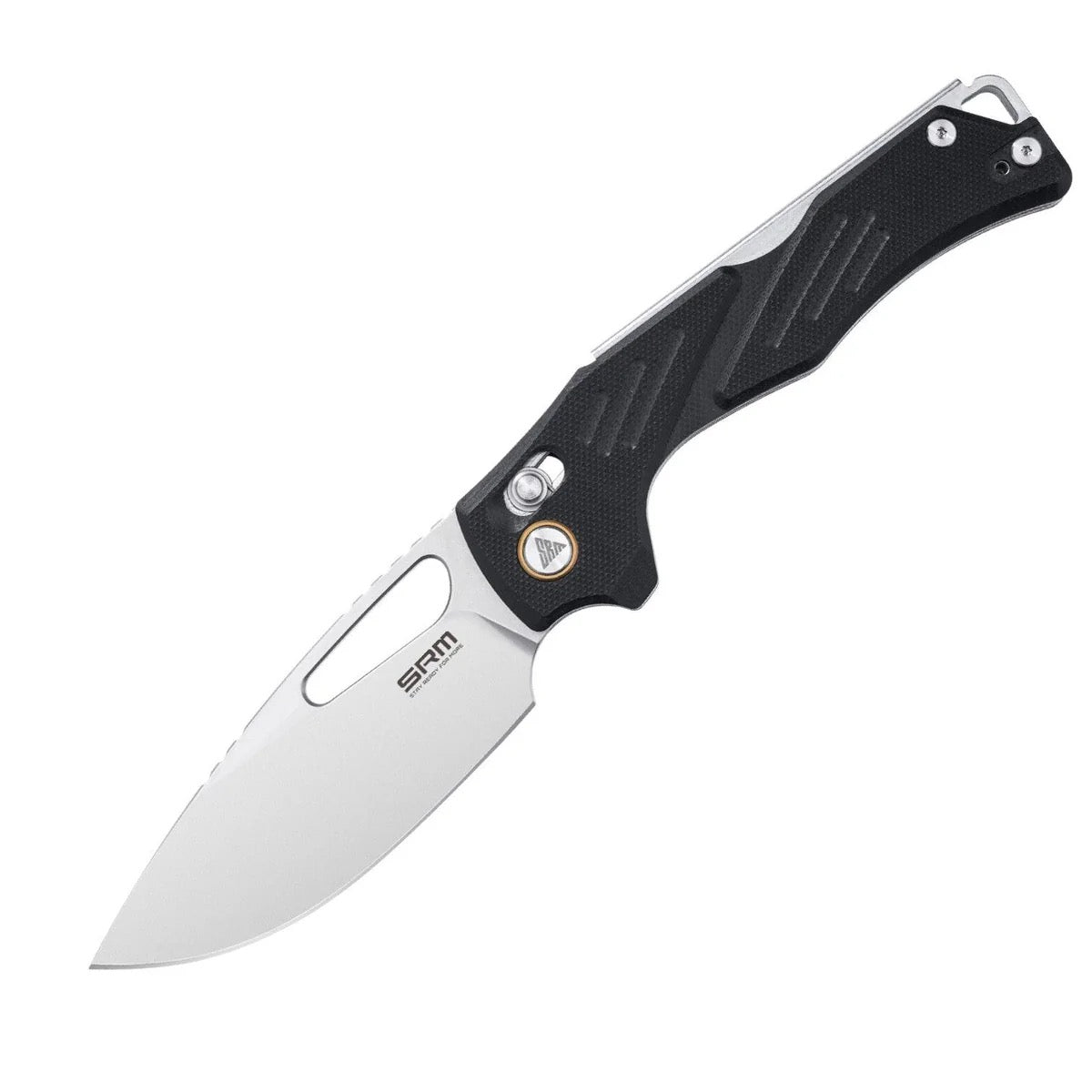 SRM Mirage 239X-GB Folding Knife 3.62in Sandvik14C28N Steel Black G10 Handles