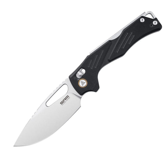 SRM Mirage 239X-GB Folding Knife 3.62in Sandvik14C28N Steel Black G10 Handles