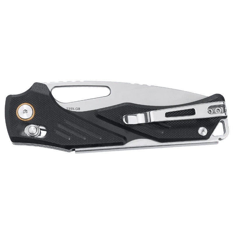 SRM Mirage 239X-GB Folding Knife 3.62in Sandvik14C28N Steel Black G10 Handles