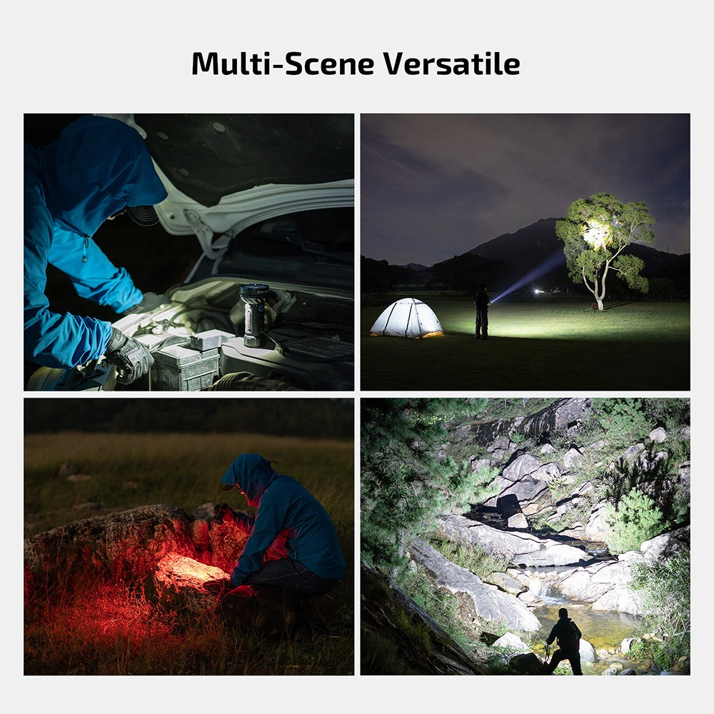 Olight Marauder Mini 2 Midnight Blue – 10,000 Lumen Compact USB-C Flashlight w/ Red Light, Flood & Spot (750m Throw)