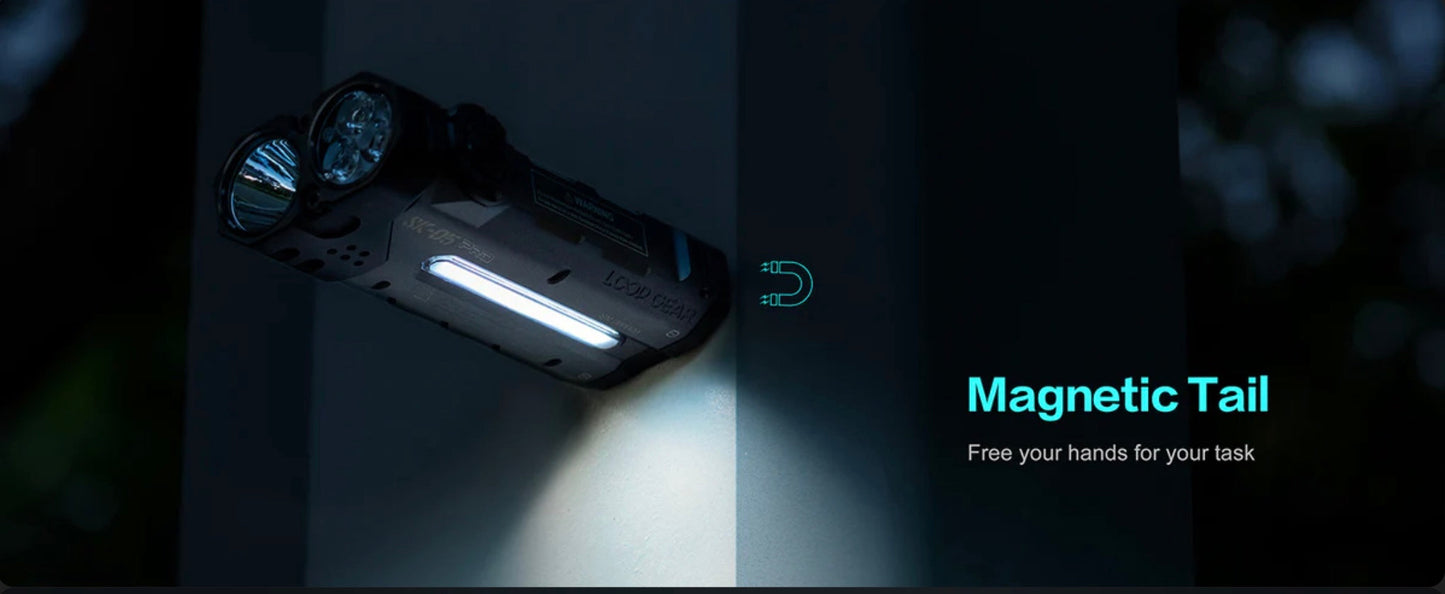 Loop Gear SKO5 2850 Lumen Dual LED Compact USB-C Rechargeable Flashlight