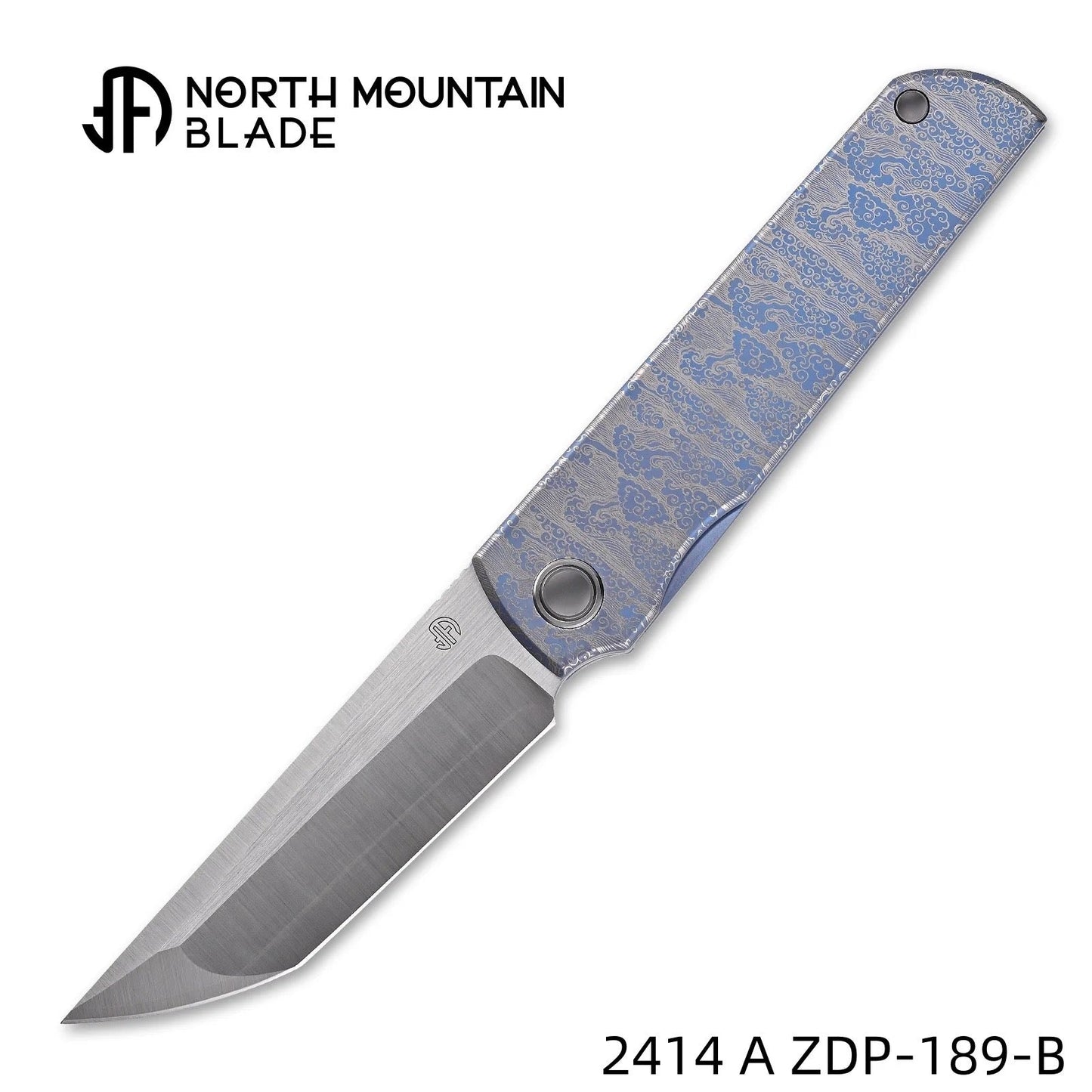 North Mountain Blade 2414-A-ZDP189-B zen tanto folding knife detail view 4