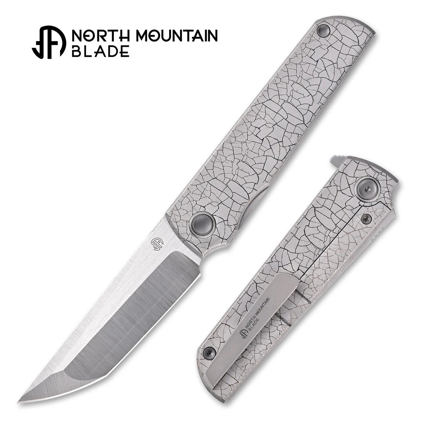 North Mountain Blade x Lee Williams “Zen” ZDP-189 Tanto – "Cracked Titanium" Anodized Handle 2414-A-ZDP189-D
