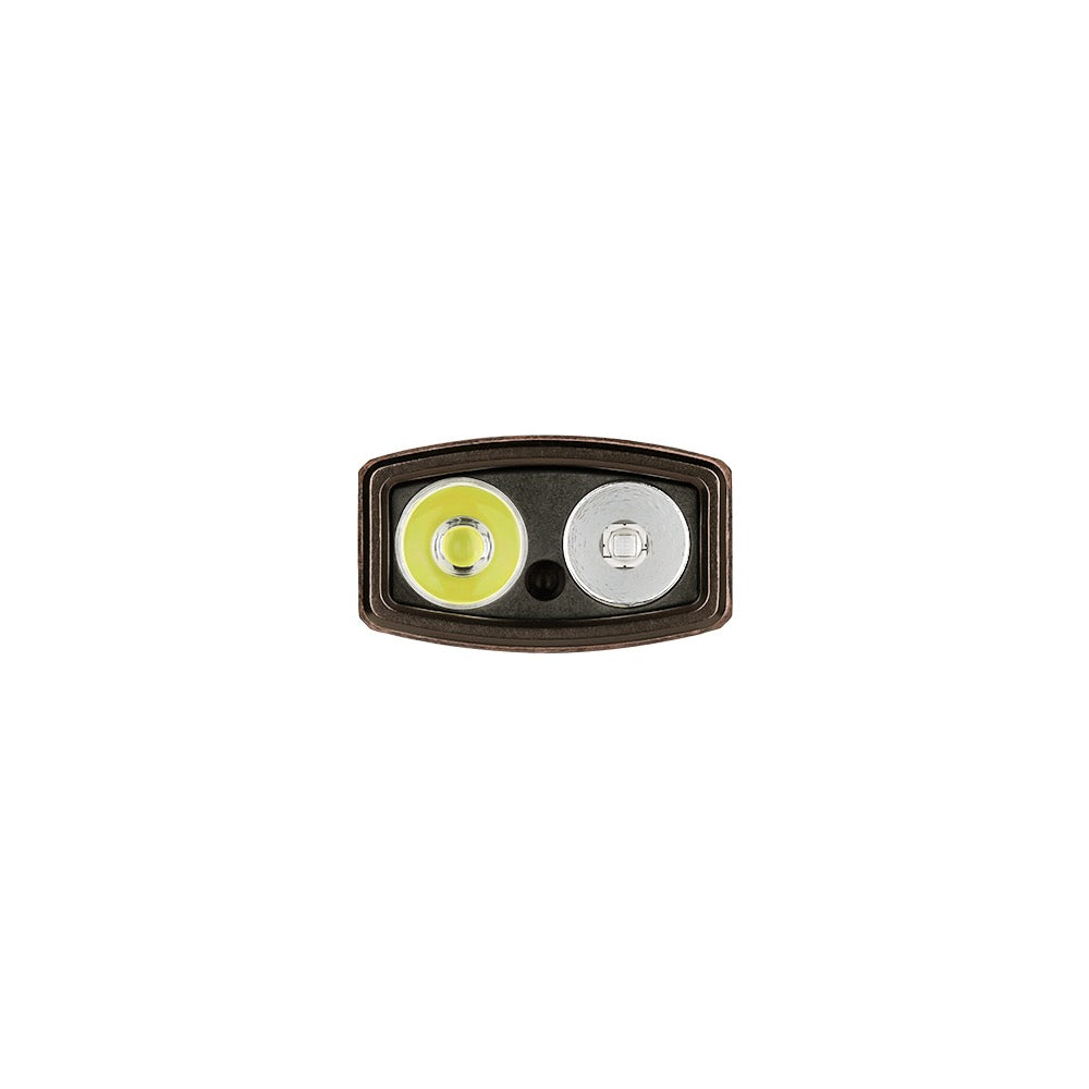Arkfeld Pro 1300 Lumen Rechargeable Flat EDC Flashlight with LED Light, UV and Laser - Copper Bones CW