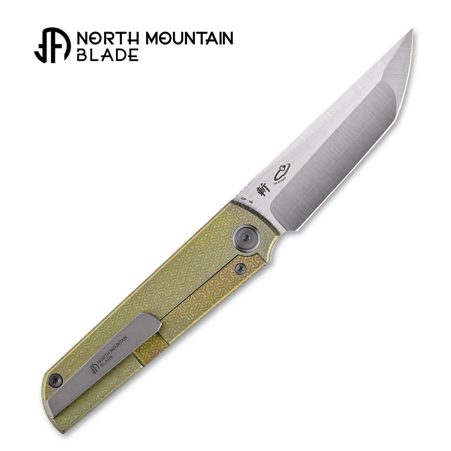 North Mountain Blade 2414-A-ZDP189-C zen tanto folding knife detail view 3
