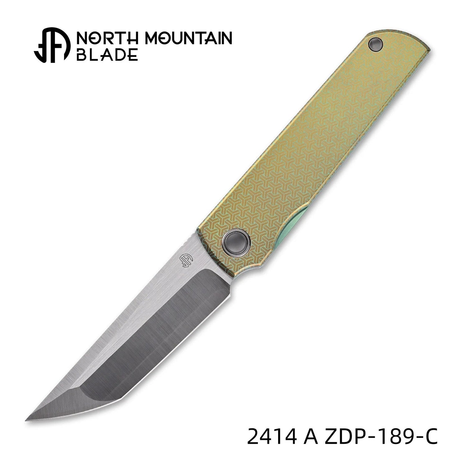 North Mountain Blade 2414-A-ZDP189-C zen tanto folding knife detail view 4