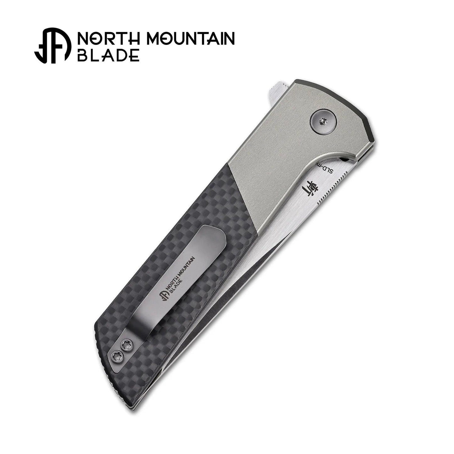 North Mountain Blade 2407-GRCF-5 Chop 2 3.5" Copper Blade Folding Knife Anodized Aluminum & Carbon Fiber Handle