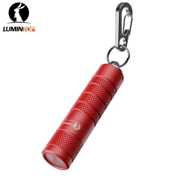 Lumintop Silver Fox 760 Lumen Twist Keychain LED Flashlight - Silver / Green / Red