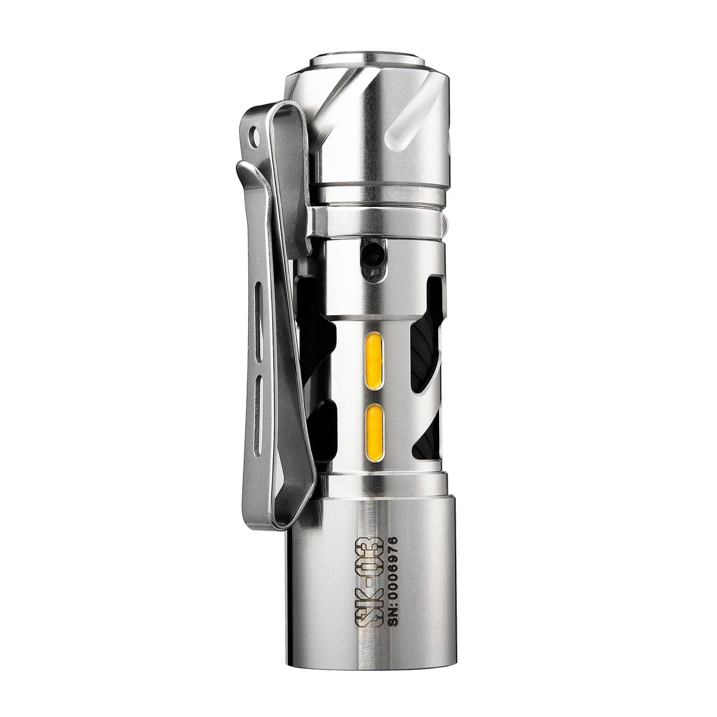 Loop Gear SK03 Stainless Steel 1000 Lumen Everyday Carry LED Flashlight USB-C Rechargeable 14500 Battery