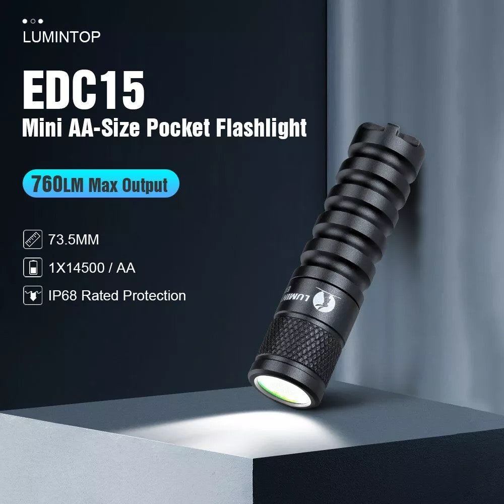 Lumintop EDC15 760 Lumen Twist EDC LED Flashlight 1 * 14500 Battery Included