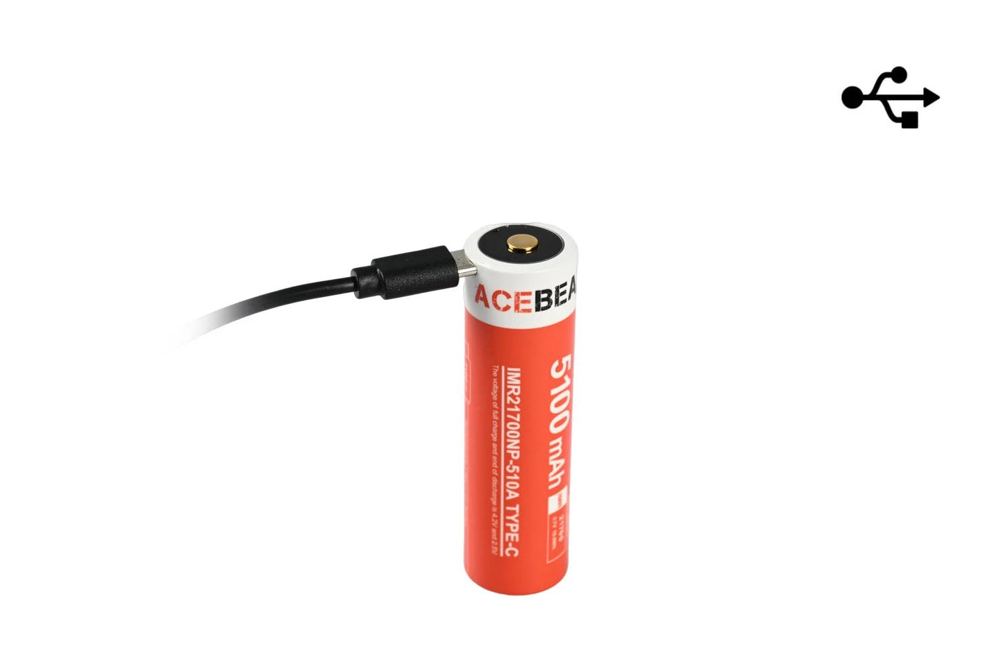 Acebeam 21700 USB-C Rechargeable 5100mAh Battery