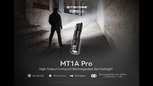 Nitecore MT1A Pro 800 Lumen EDC Flashlight 1 * 14500 Rechargeable Battery Included