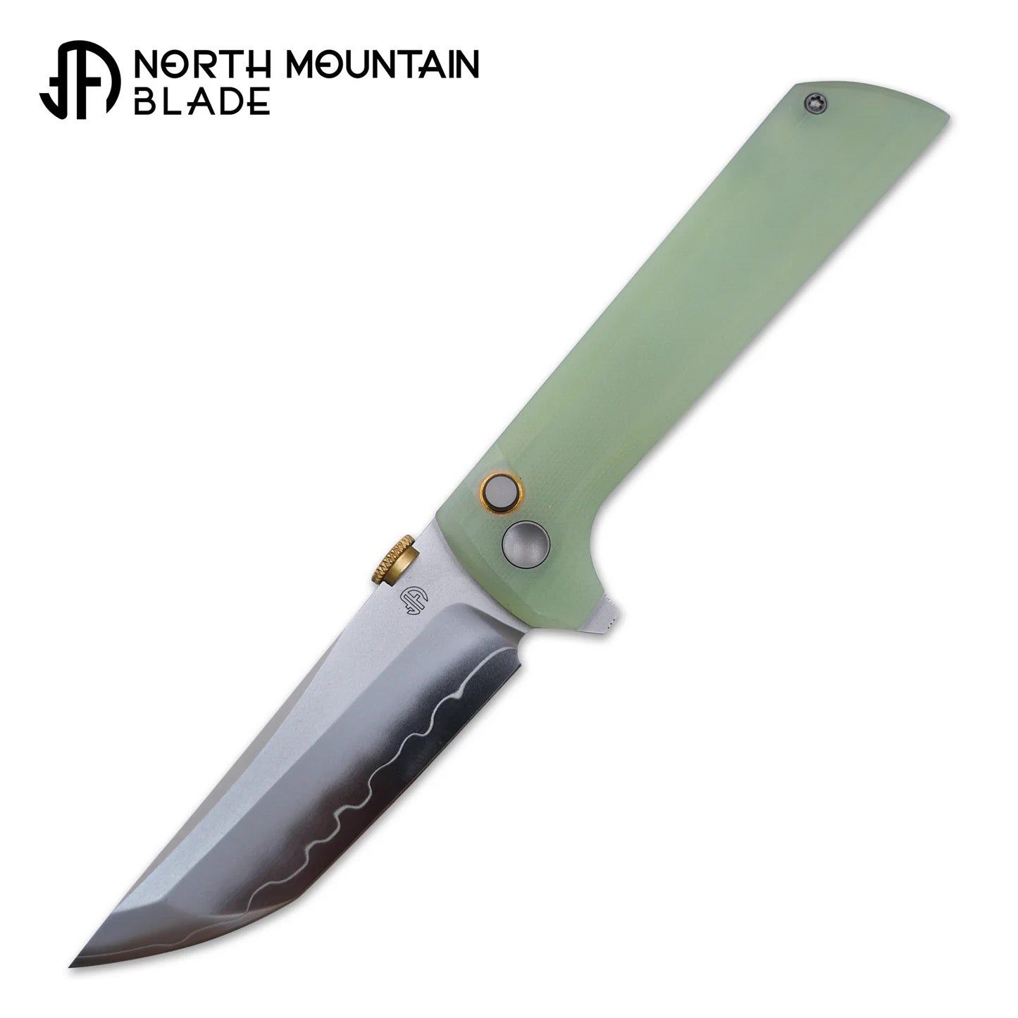 North Mountain Blade Chop 2 – SLD-Magic Jade G10 Knife | .45 Thumb Disc & Button Lock (2406JD)