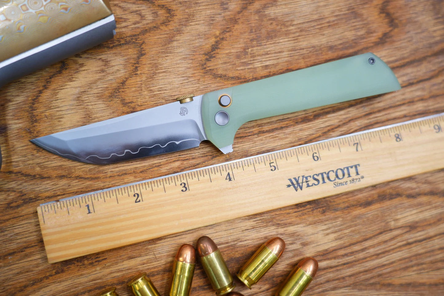 North Mountain Blade Chop 2 – SLD-Magic Jade G10 Knife | .45 Thumb Disc & Button Lock (2406JD)