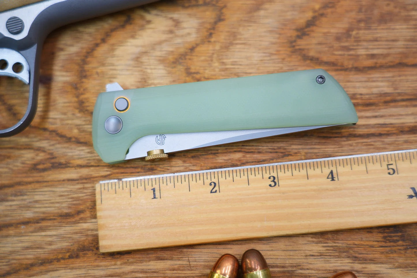 North Mountain Blade Chop 2 – SLD-Magic Jade G10 Knife | .45 Thumb Disc & Button Lock (2406JD)