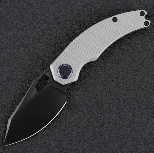 Kunwu Compadre K706C-T4, 2.95″ Beadblast DLC Vanax Blade, Titanium Handle, Frame Lock