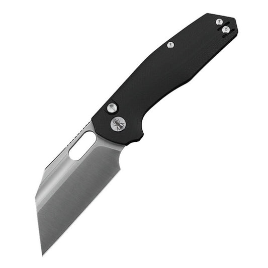 Ironfly Yolo Button Lock 3.38in 14C28N Blade Black G10 Handles VF02-BK