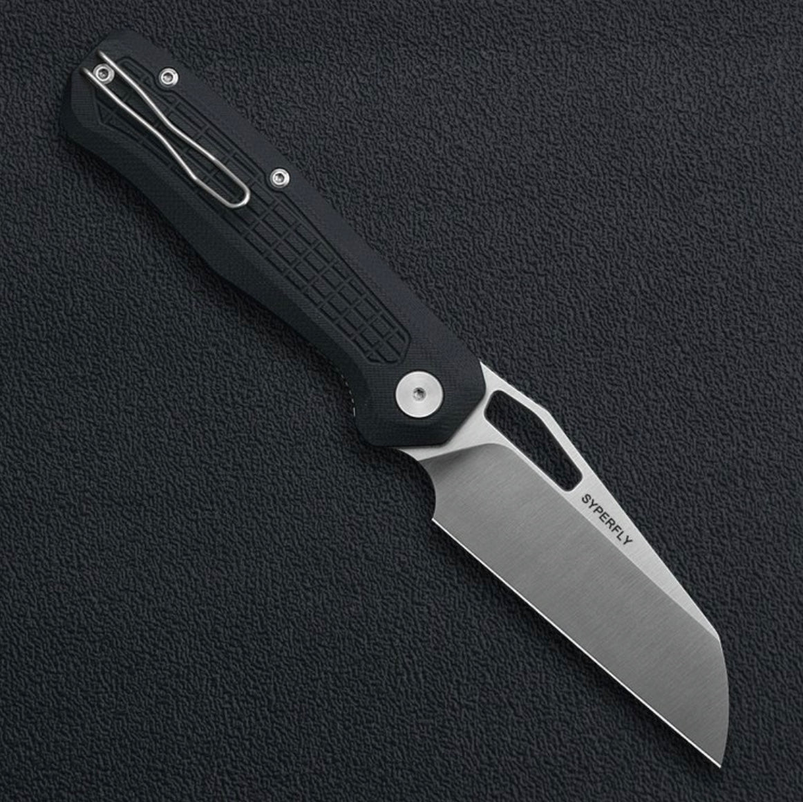 Ironfly Syperfly 3.74in 14C28N Satin Blade Black G10 Handles VF03-BK