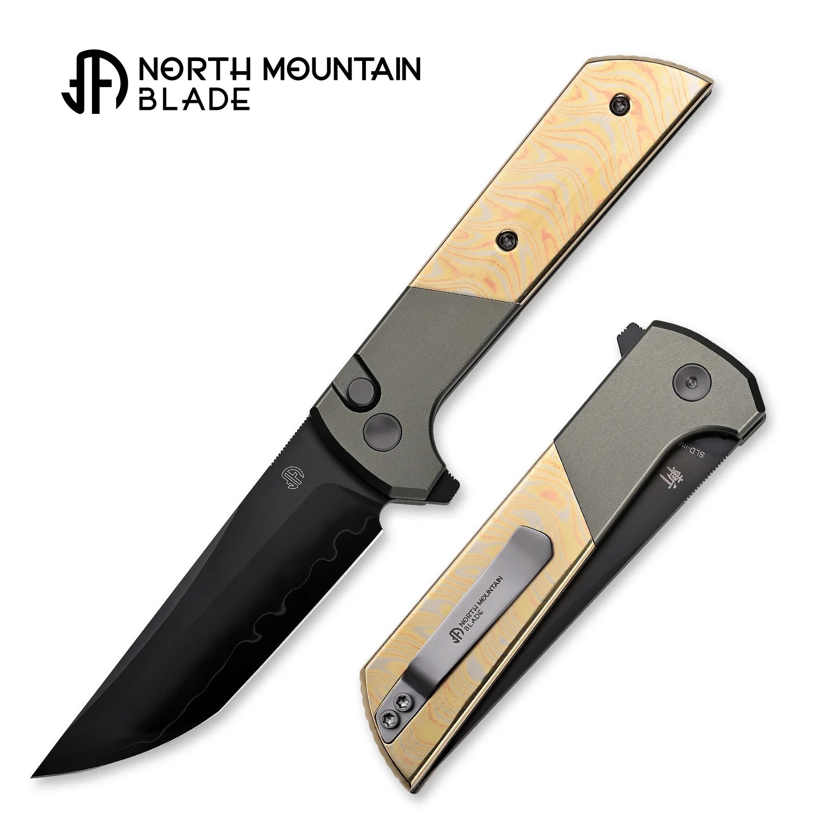 North Mountain Blade 2407-CUDM-DLC front view folding pocket knife