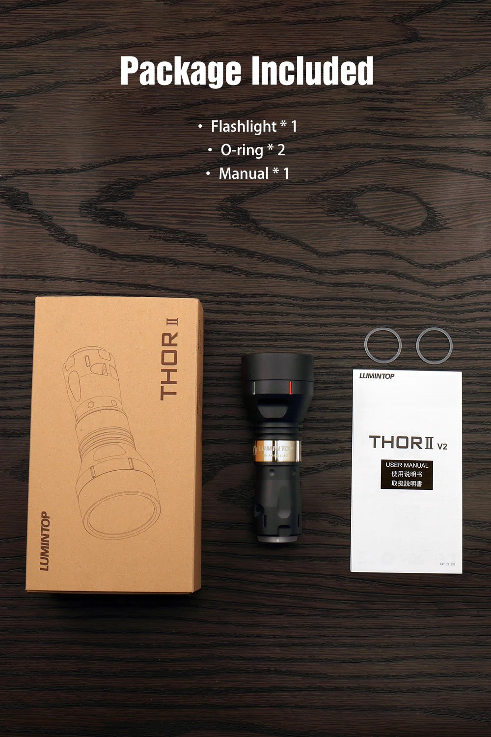 Lumintop Thor II V2 350 Lumen 738k Candela LEP Compact Flashlight