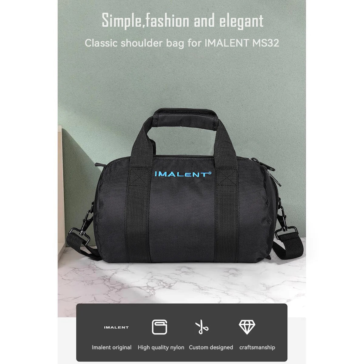 Imalent Flashlight Carry Bag – shoulder sling flashlight carry case product view