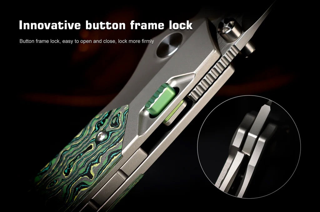 REMETTE RT-Meteor 2.99in M390 Blade Titanium + Toxic Storm Carbon Fiber Handle RTPT-C
