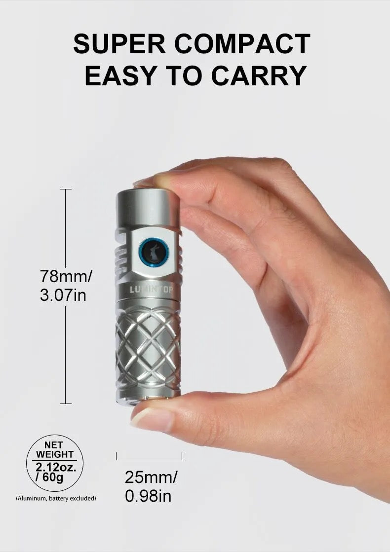 Lumintop Thor Mini Titanium 240 Lumen Mini LEP Flashlight 700m Beam Distance