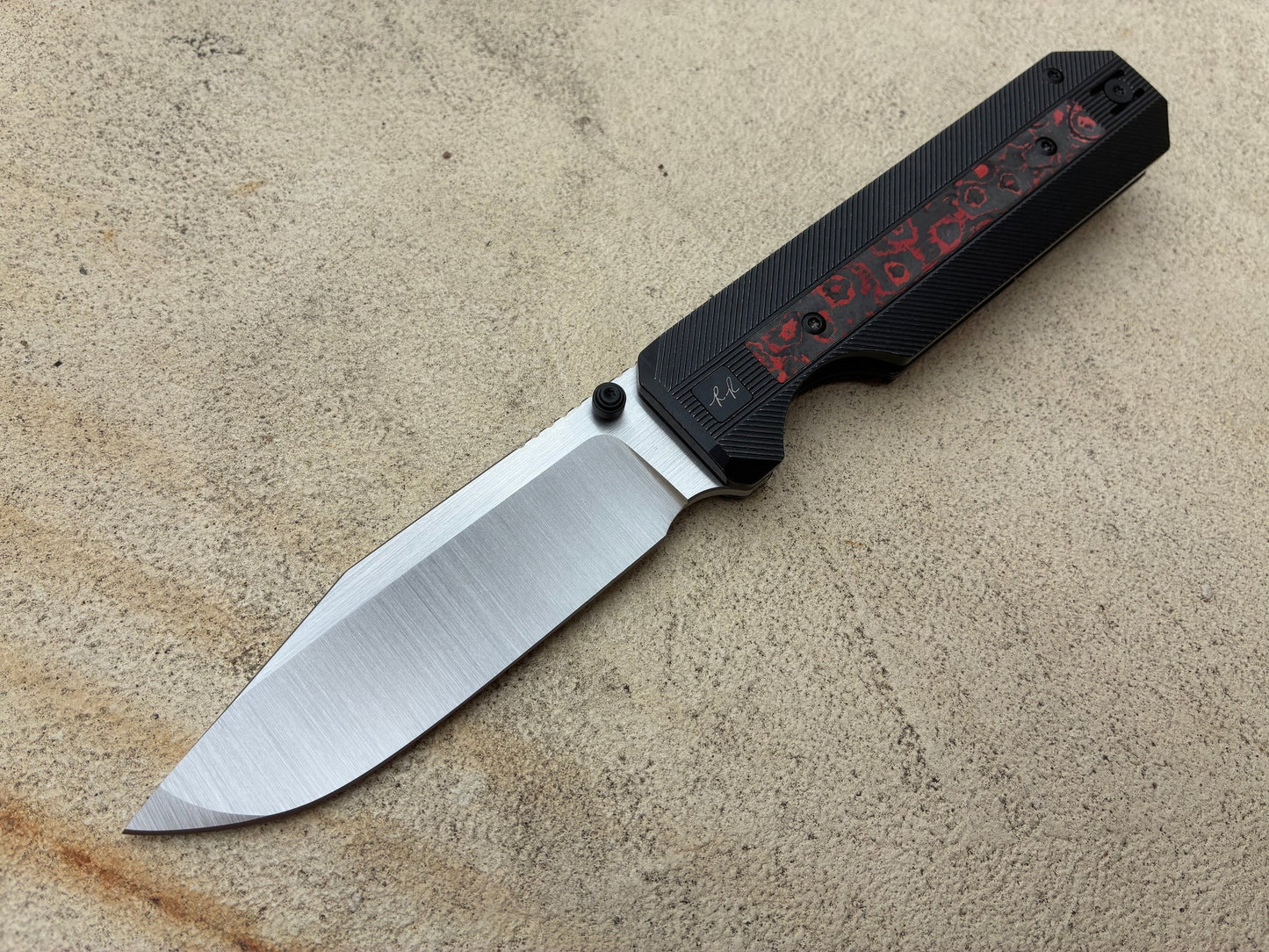 Knife Standards RR Standard (+) “Sith” – 4" MagnaCut Clip Point Blade, Titanium & Carbon Fiber Handle, Ceramic Bearings, Limited Edition