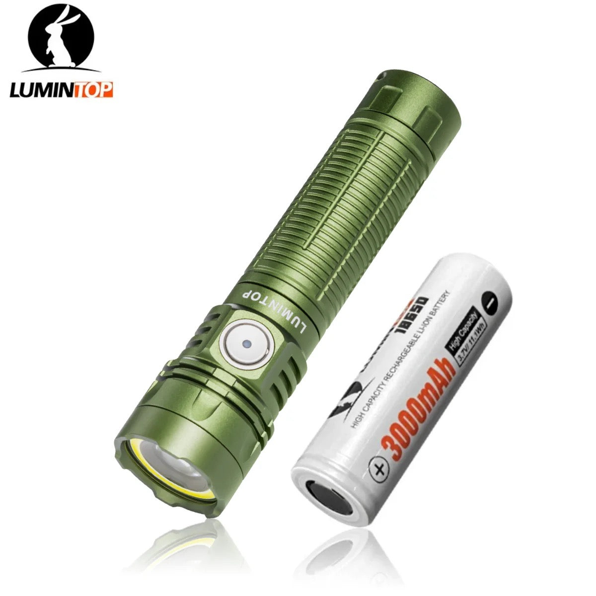 Lumintop W1 Multi-Light Rechargeable Flashlight GREEN 1 *21700 Battery Included White LED / Red LED / White Extreme Focus