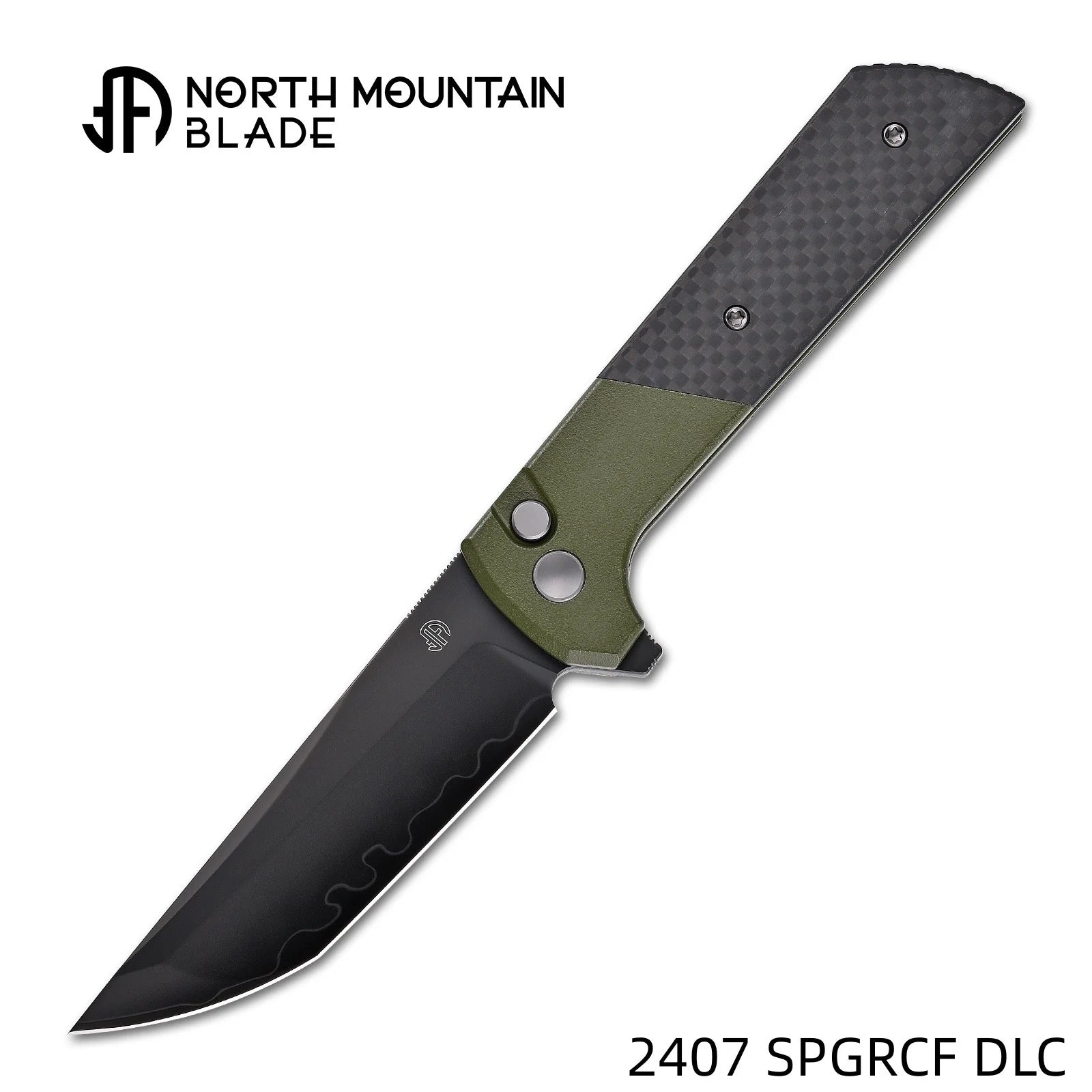 North Mountain Blade 2407-SPGRCF-DLC folding knife front view image