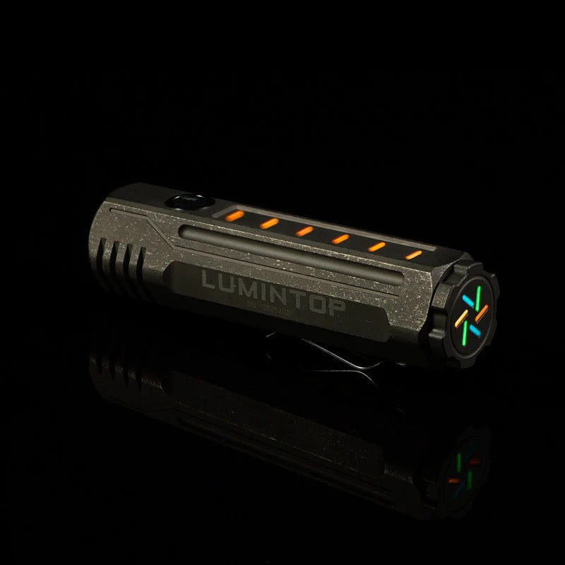 Lumintop Thor 6 Titanium LEP Rechargeable Handheld Flashlight 1200 Meter Beam Distance 1 * 21700 Battery Included