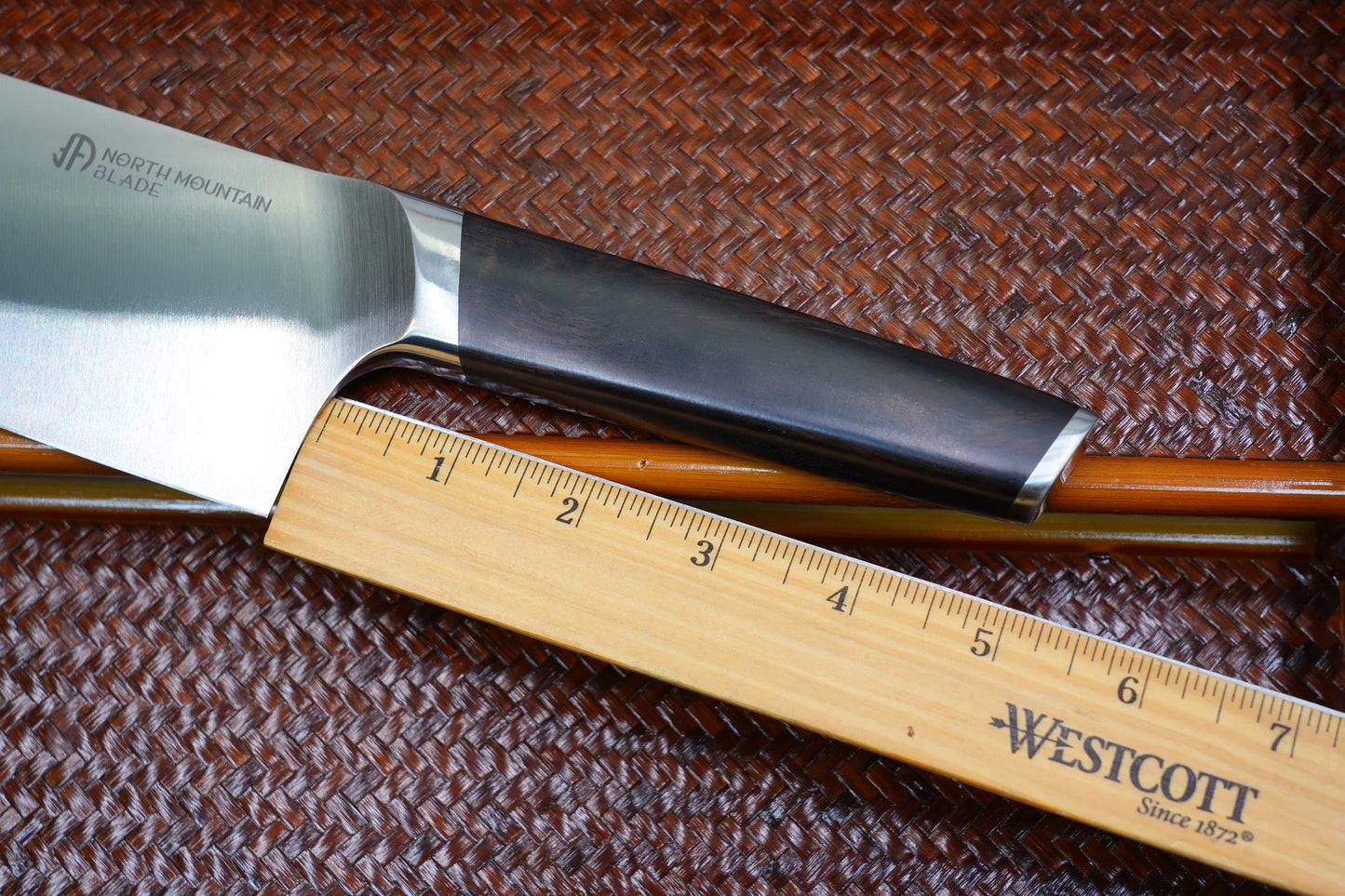 North Mountain Blade 8-Inch Precision Slicing Knife – German DIN 1.4116 Stainless Steel Blade Premium Solid Wood Handle