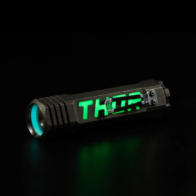 Lumintop Thor 6 Titanium LEP Rechargeable Handheld Flashlight 1200 Meter Beam Distance 1 * 21700 Battery Included