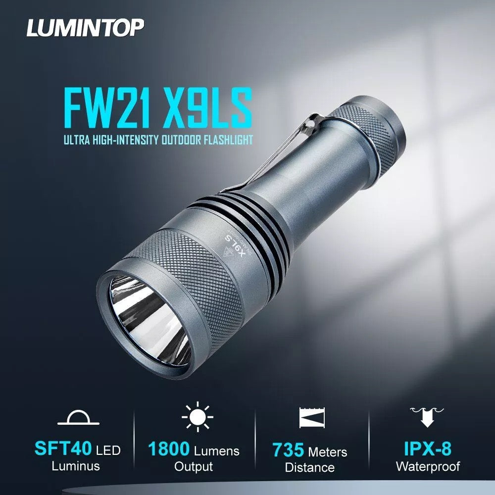 Lumintop FW21 X9LS 1800 Lumen High-Intensity LED Flashlight SFT40 LED