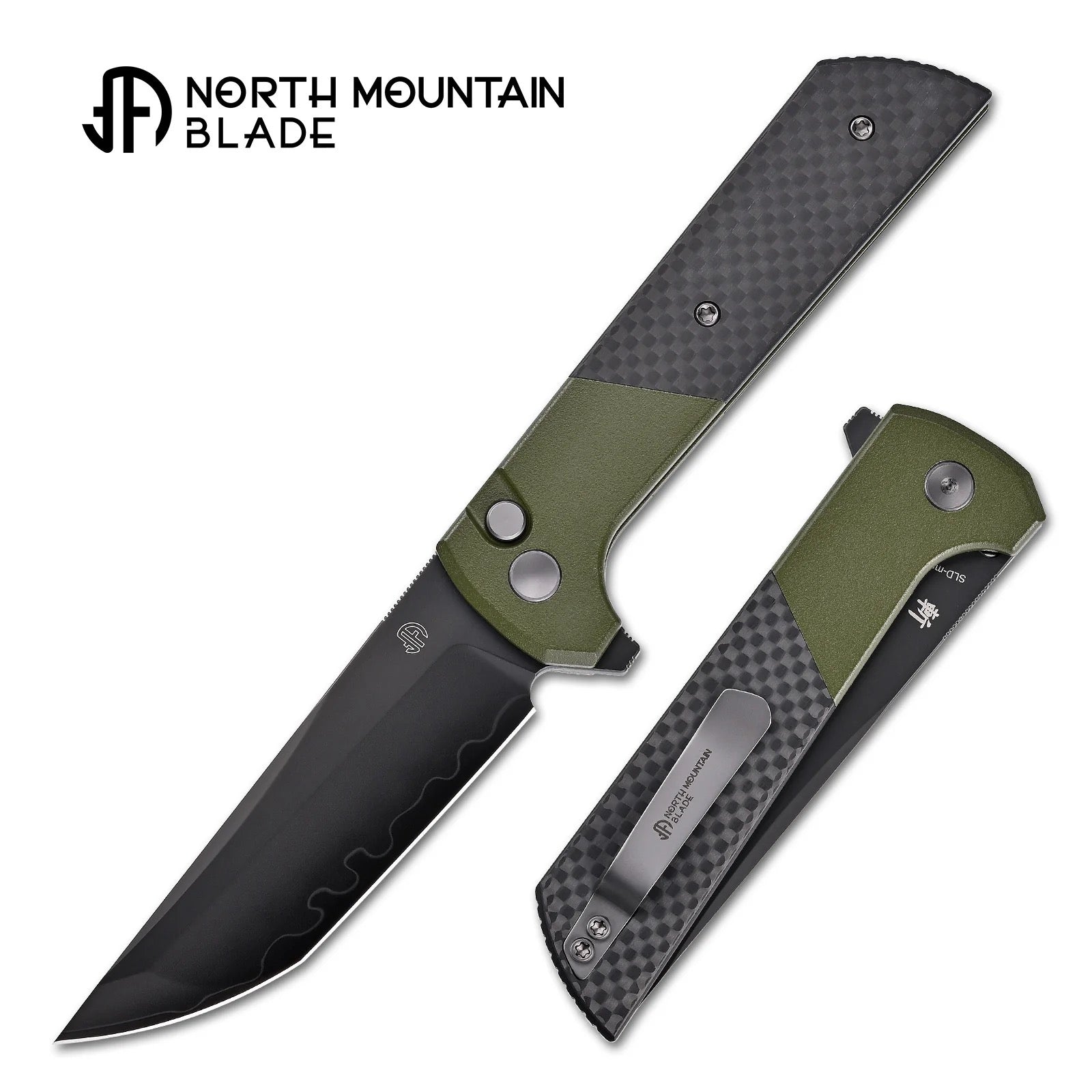 North Mountain Blade 2407-SPGRCF-DLC folding knife detail view image 4