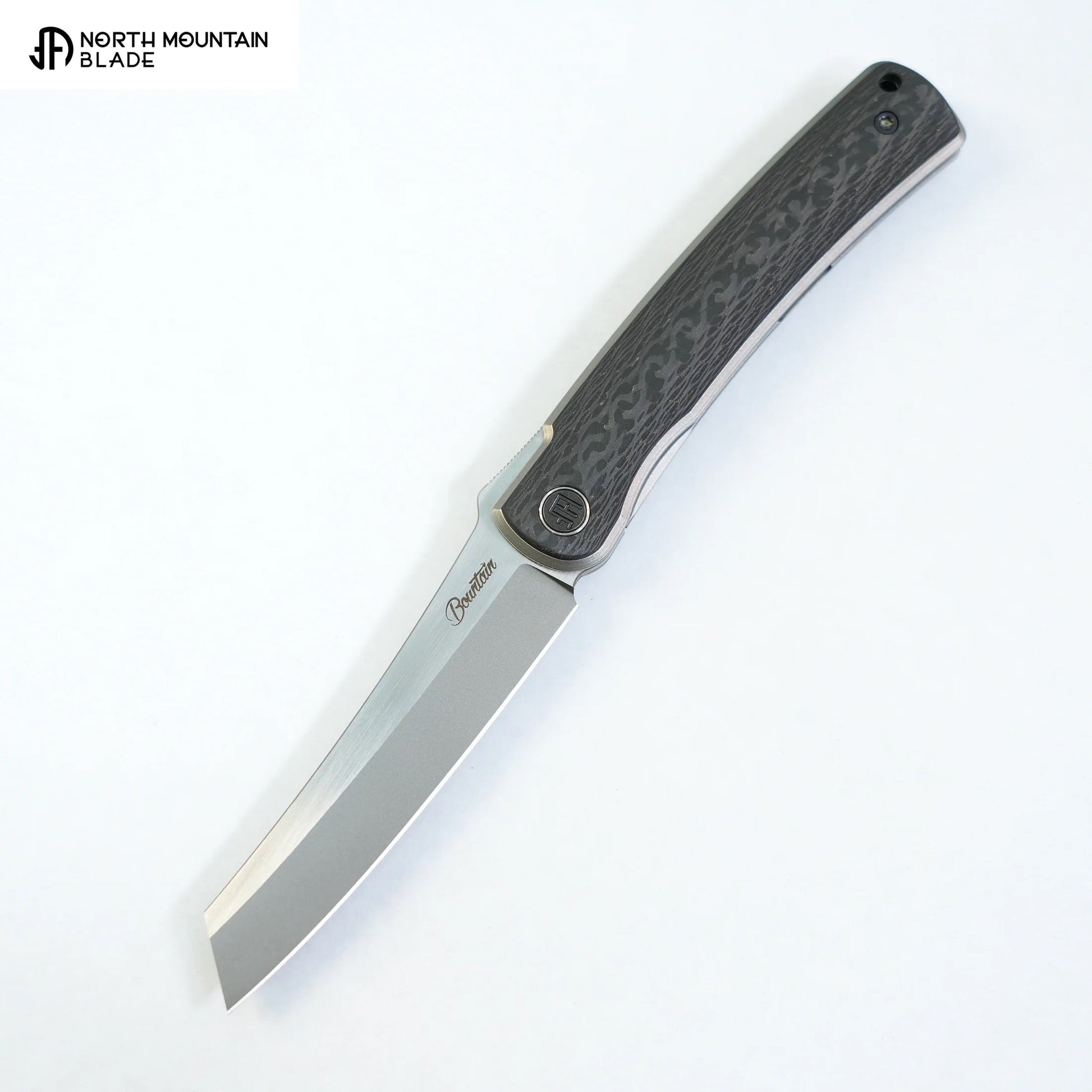 North Mountain Blade Higo-CF front view folding knife