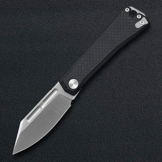 Kunwu Geezer J708F, 3.22″ Satin ELMAX Blade, Carbon Fiber, Slip Joint