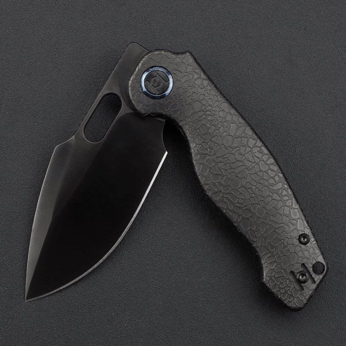 Kunwu Gringo K712T-4, 3.66″ DLC S390 Blade, Honeydew Titanium, Verta Lock, view 3