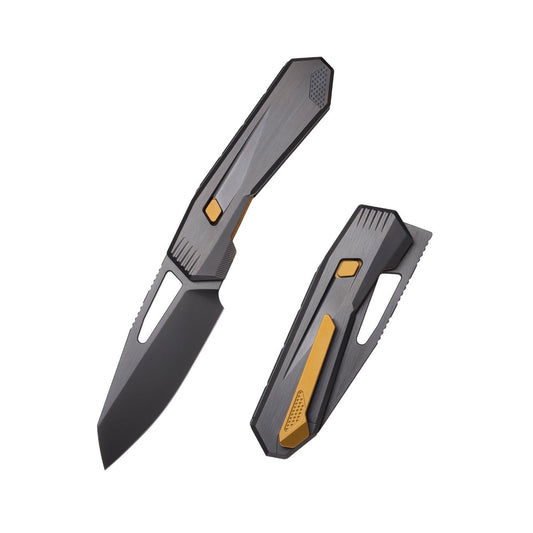 Remette RTCZ-B – 3.31" M390 Sheepsfoot DLC Blade, Easy Disassembly Titanium Handles