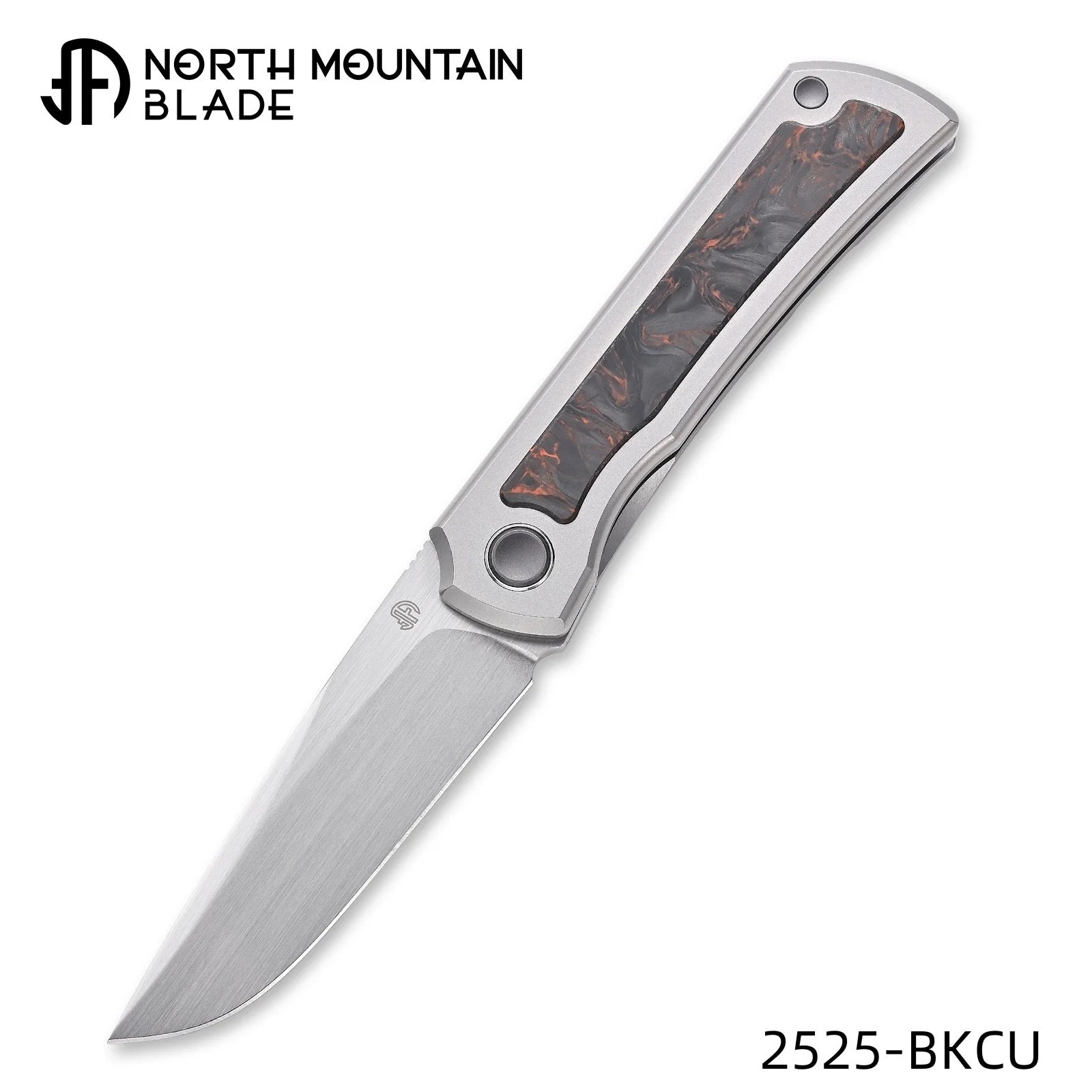 North Mountain Blade 2525-BKCU front view folding pocket knife