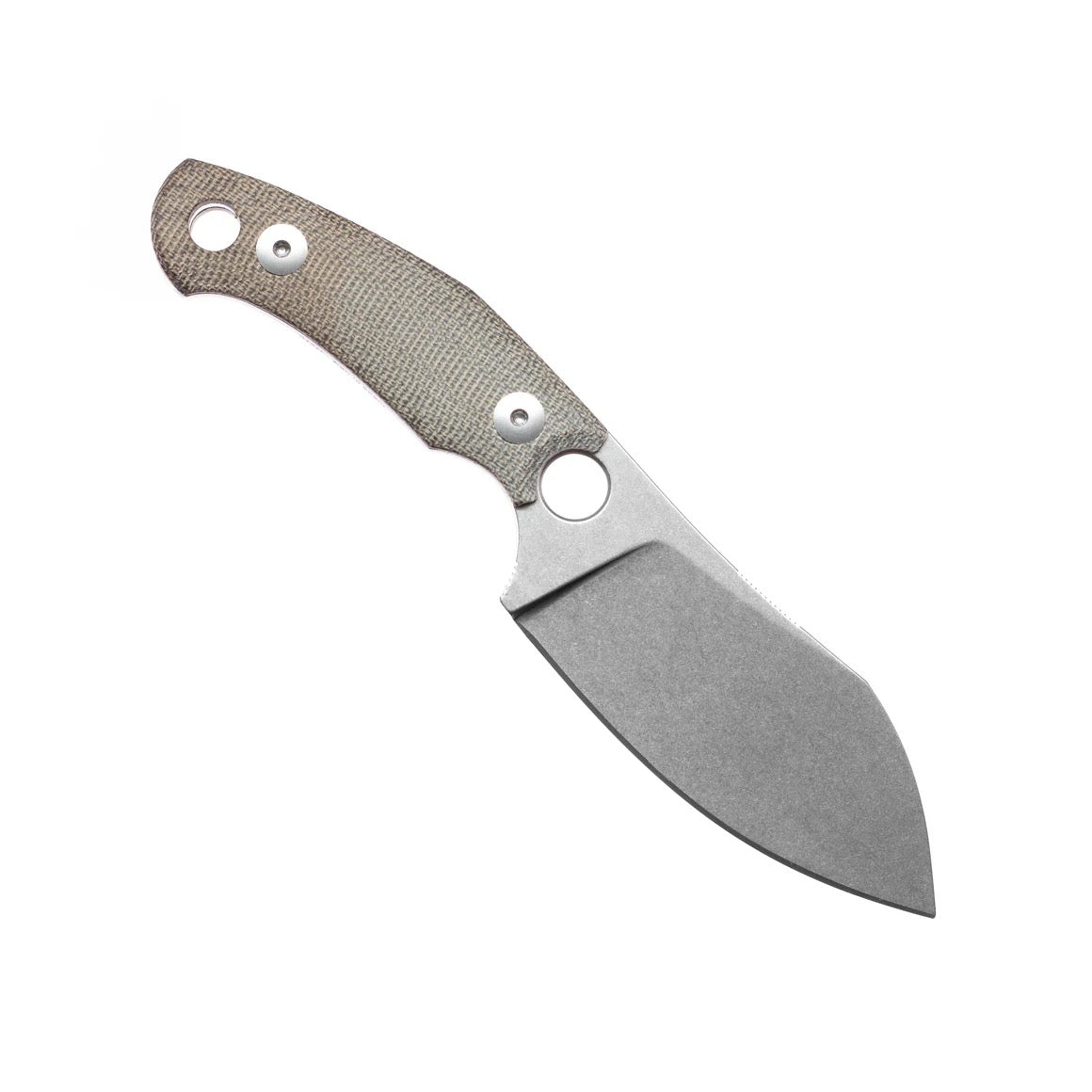 Giant Mouse ACE GMF1-XL 3.47in N690 Steel Green Canvas Micarta Handle