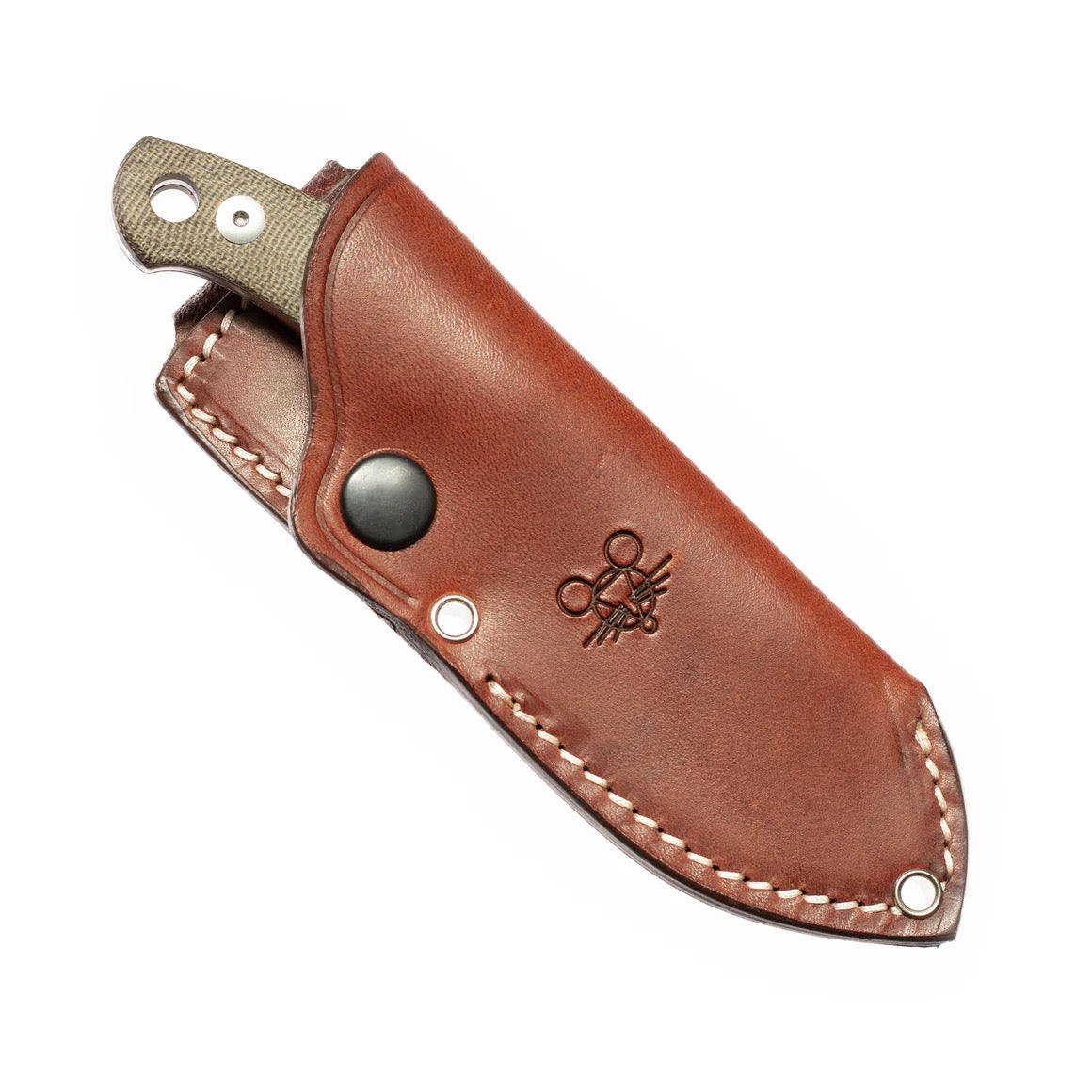 Giant Mouse ACE GMF1-XL 3.47in N690 Steel Green Canvas Micarta Handle