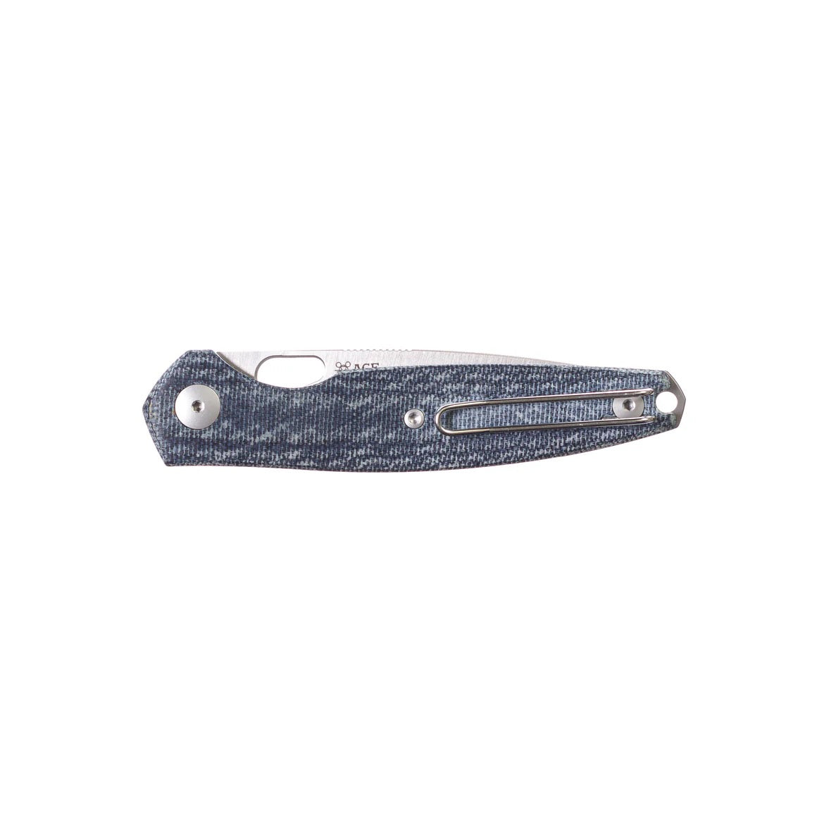 Giant Mouse ACE REO 3.32in Stonewashed CPM Magnacut Blade Denim Canvas Micarta Handle