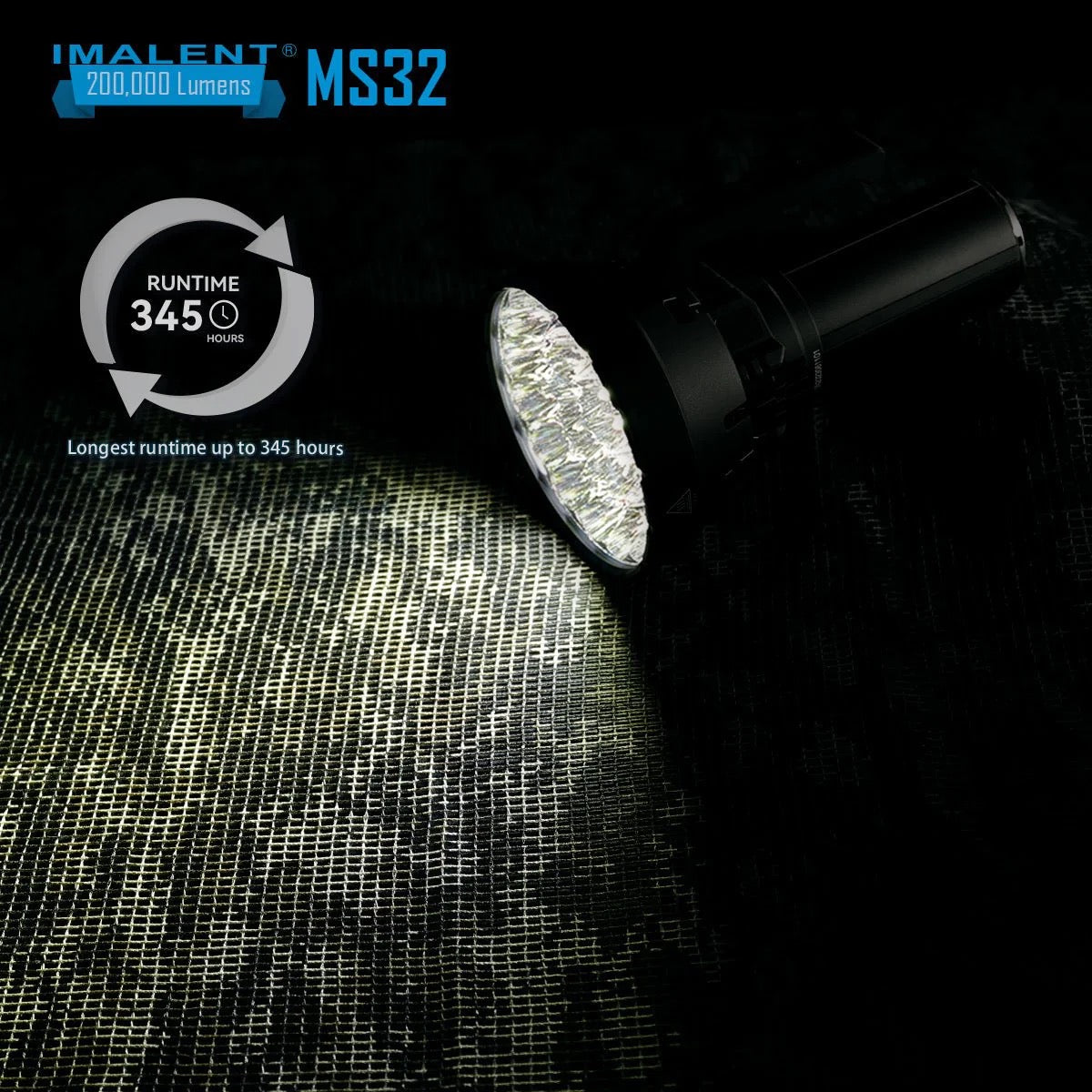 Imalent MS32 200,000 Lumen Rechargeable LED Flashlight - Brightest Handheld Flashlight In The World