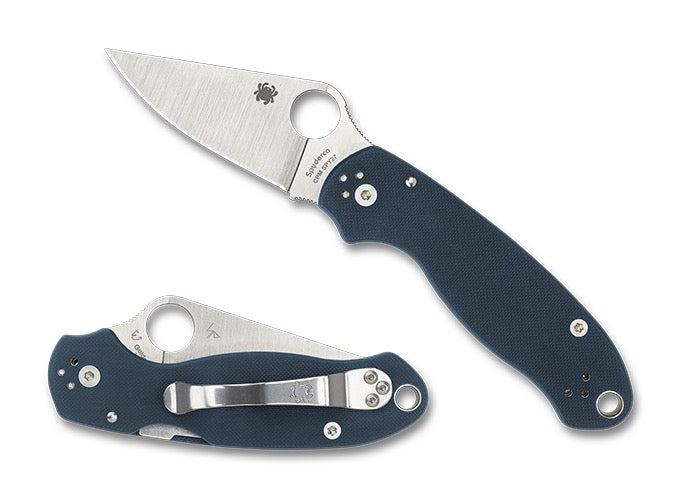 Spyderco Para 3 Cobalt Blue G10 Handles 2.93in SPY27 Steel Blade C223GPCBL