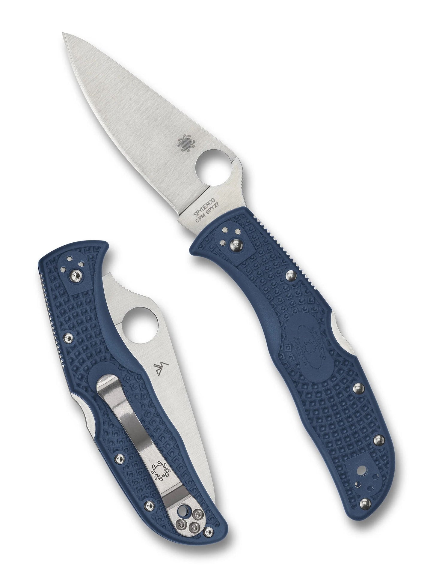 Spyderco Endela Lightweight C243PCBL â€“ 3.41" CPM SPY27 Blade, Cobalt Blue