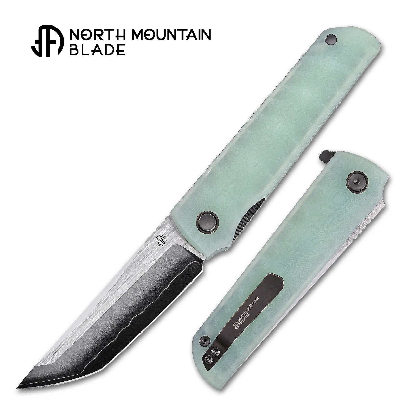 North Mountain Blade Kick Stop Chop Plus 2411-JD front view – 3.62″ SLD-Magic tanto folding knife