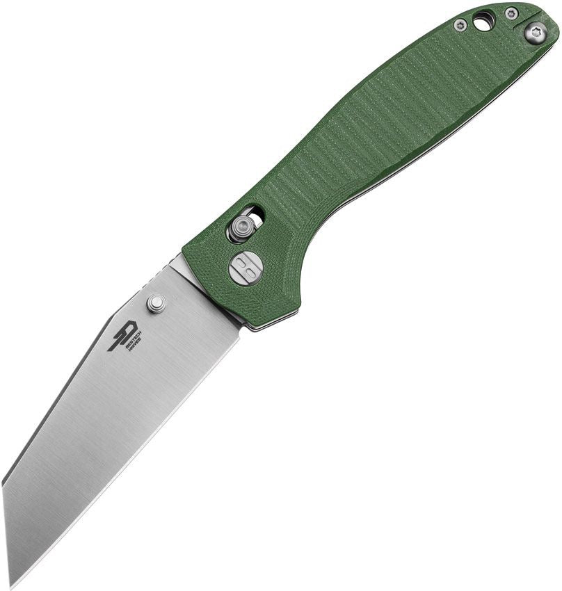 BESTECH Liger BG61B Green G10 Handle 3.61 in D2 Blade