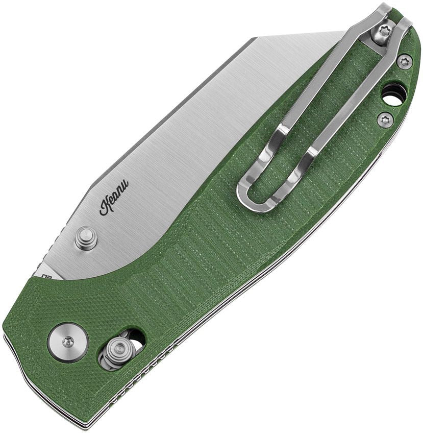 BESTECH Liger BG61B Green G10 Handle 3.61 in D2 Blade
