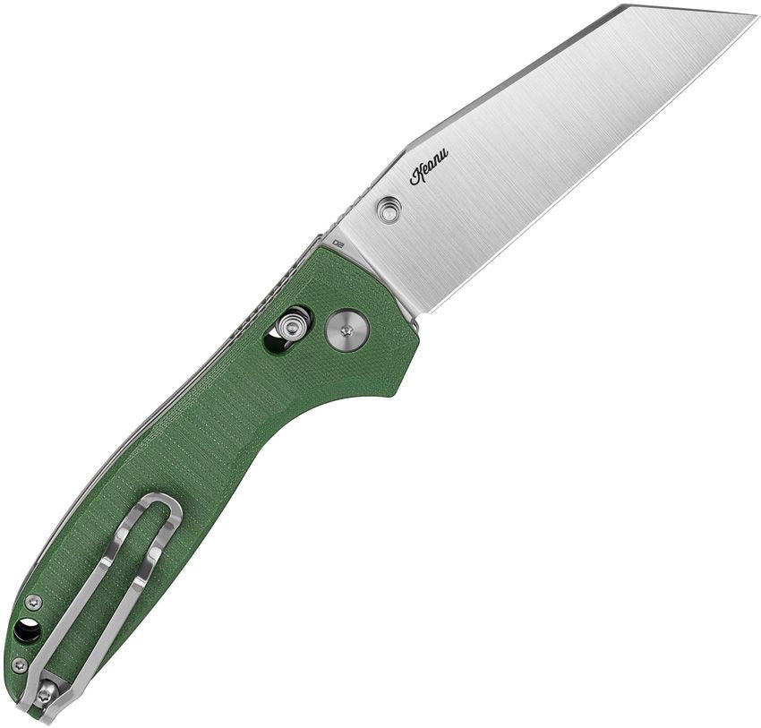 BESTECH Liger BG61B Green G10 Handle 3.61 in D2 Blade